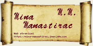 Mina Manastirac vizit kartica